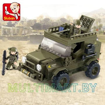 Конструктор Sluban M38-B0299 Армейский джип (221 деталь) картинка 8
